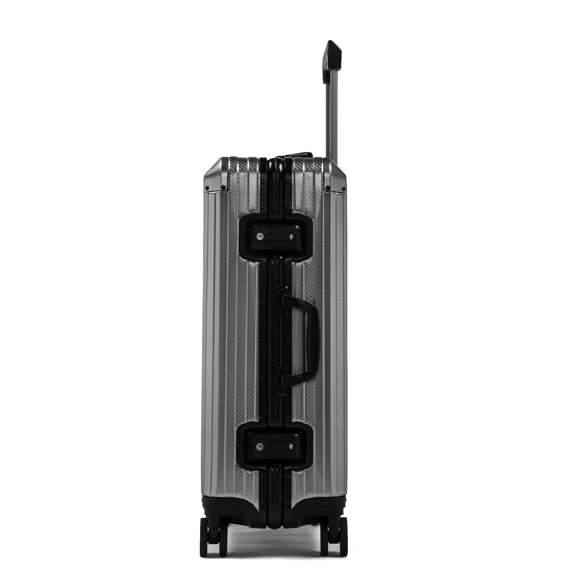 Lightweight gunmetal aluminum suitcase with premium design