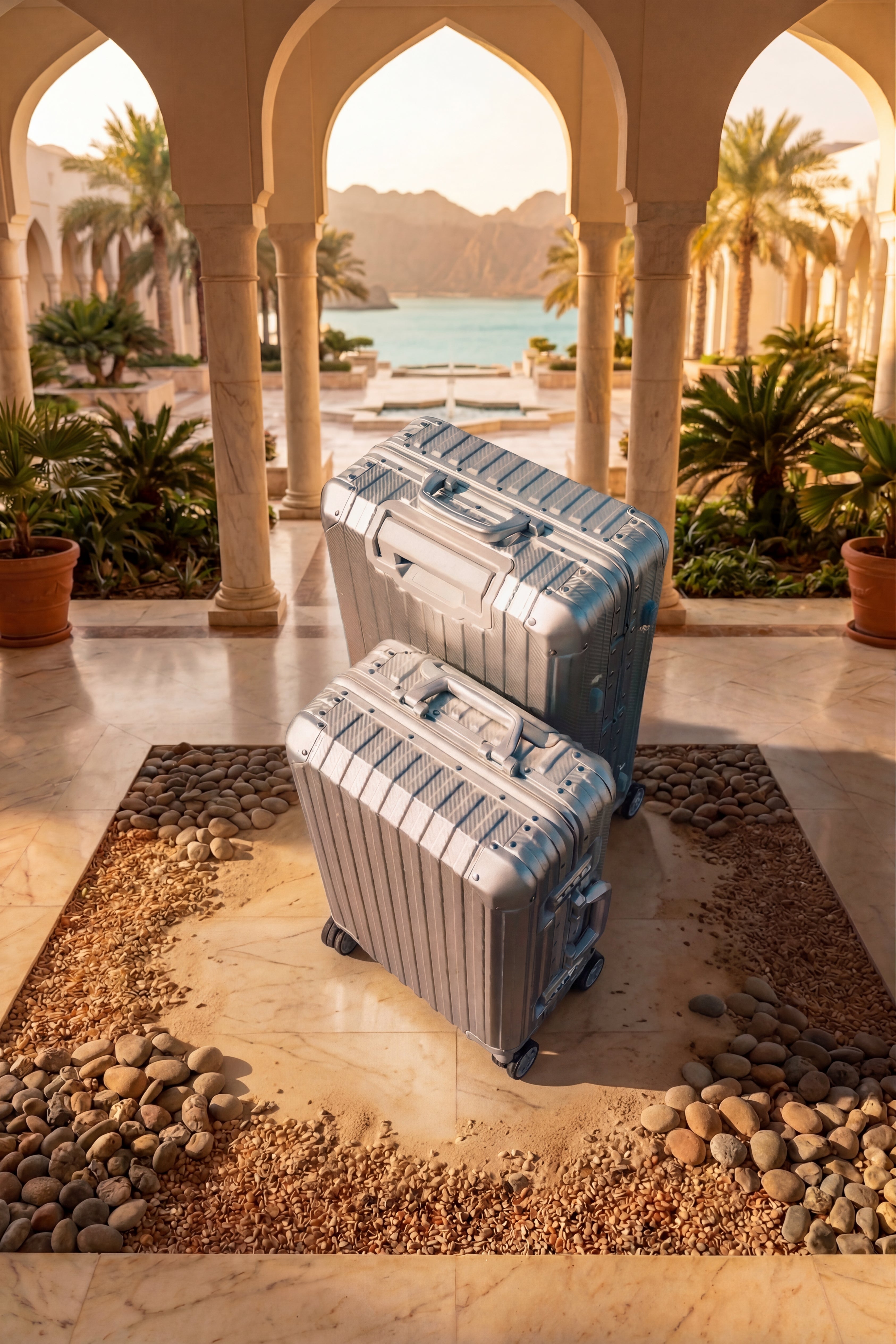 Zeno Black Aluminum Suitcase